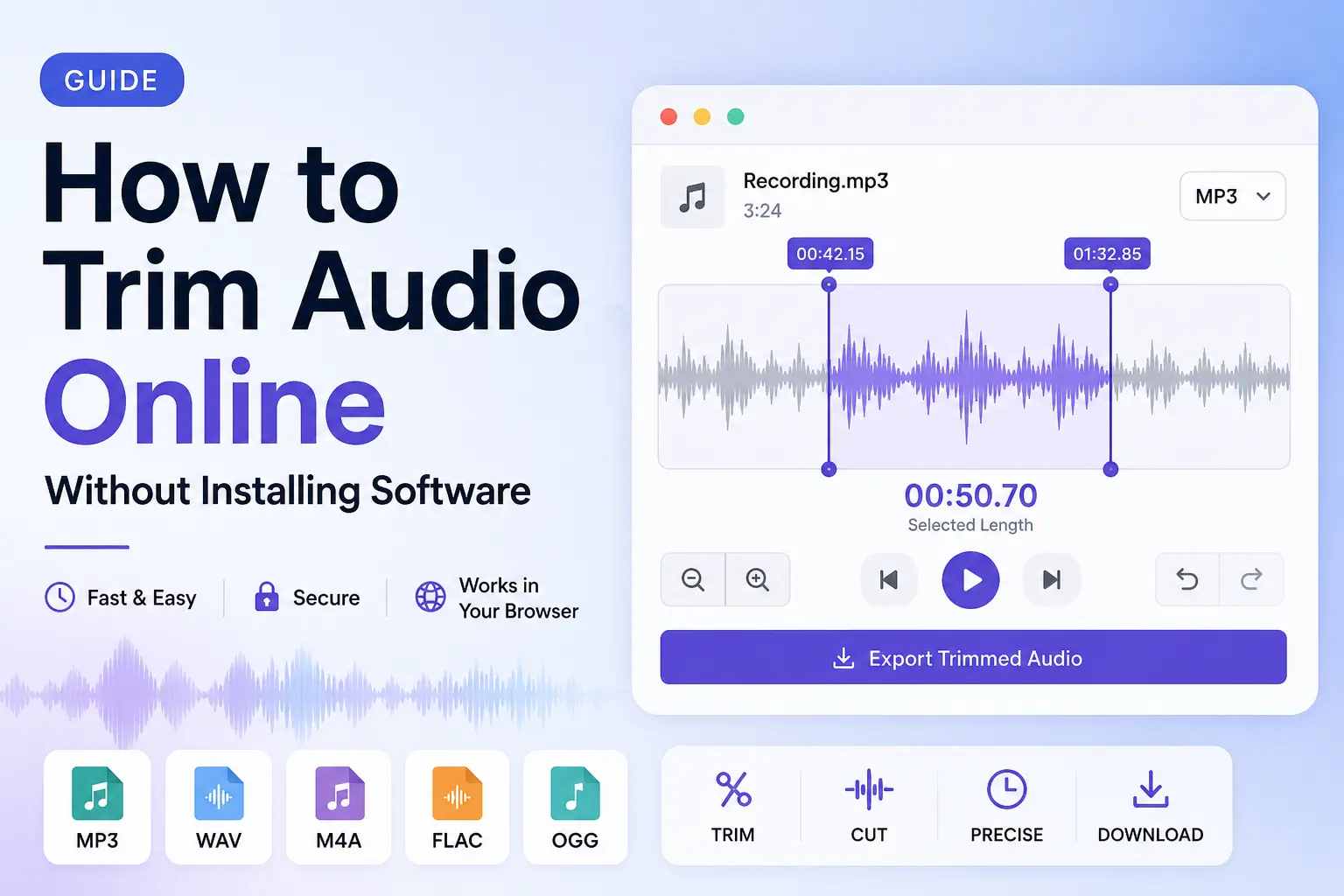 How to Trim Audio Online: Free MP3, WAV and Voice Editor
